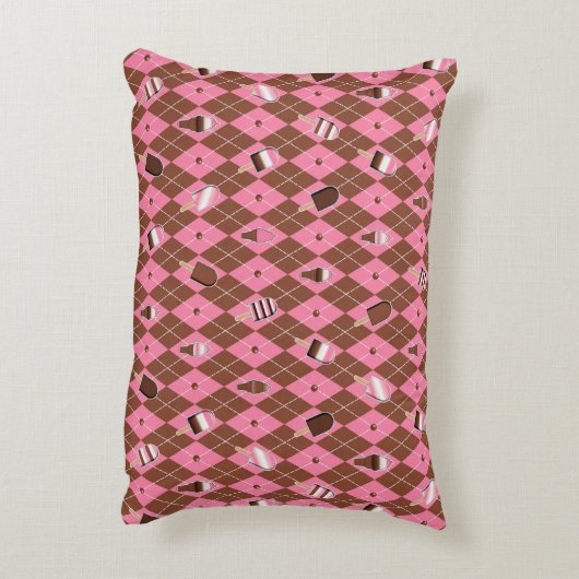 ナポリタンアーガイルステッカー–16x12アクセントピロー アクセントクッション (裏面(縦))