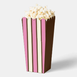 ナポリタンポップコーンボックス（ブラウン、ピンク&クリーム） フェイバーボックス