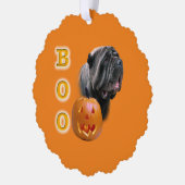ナポリタンマスチフハロウィーンBOO オーナメントカード (左)