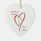 ナポリタンマスティフハートズ セラミックオーナメント (右)
