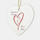 ナポリタンマスティフハートズ セラミックオーナメント (左)