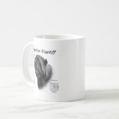 ナポリタンマスティフ(blk)履歴デザイン コーヒーマグカップ (正面左)