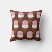 ナポリタン縫いアイスクリームコーン02-Sq枕 クッション (裏面)