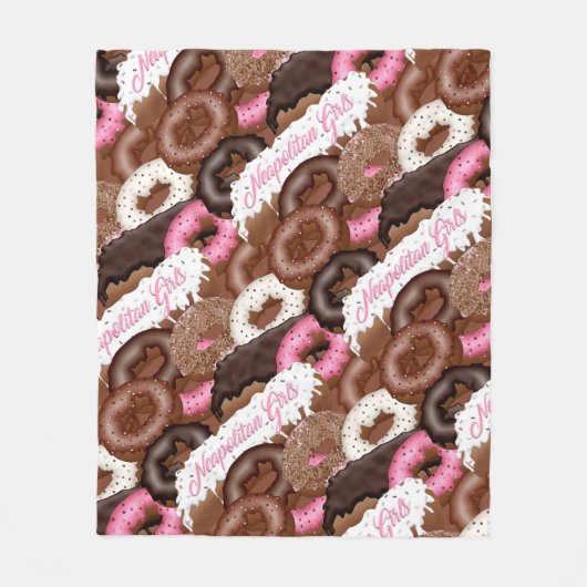 ナポリタン・ガールズ・ドーナツ フリースブランケット (正面)