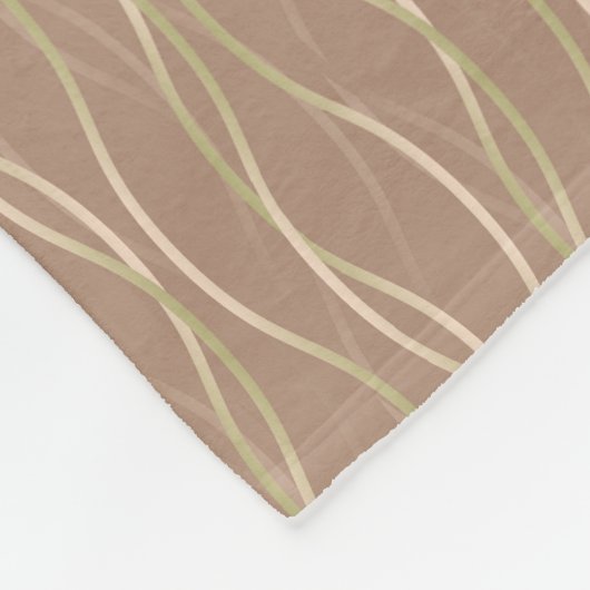 ナポリターノ・マッキアトPistachioリボンと影。 フリースブランケット (角)