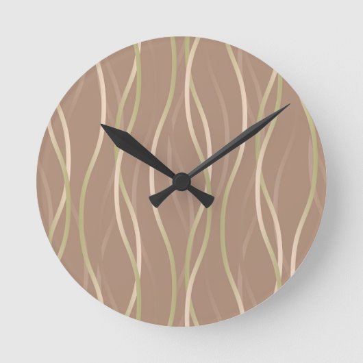ナポリターノ・マッキアトPistachioリボンと影。 ラウンド壁時計 (正面)