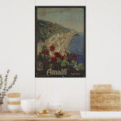ナポリナポリヴィンテージトラベルポスターアドレトロプリント ポスター (キッチン)