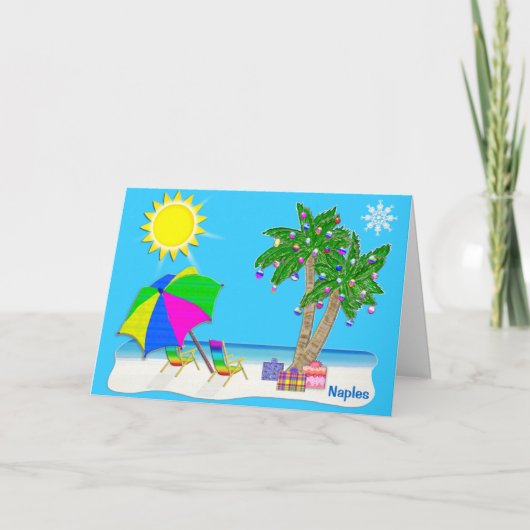 ナポリフロリダのクリスマスカード。 それを個人化して下さい シーズンカード (正面)