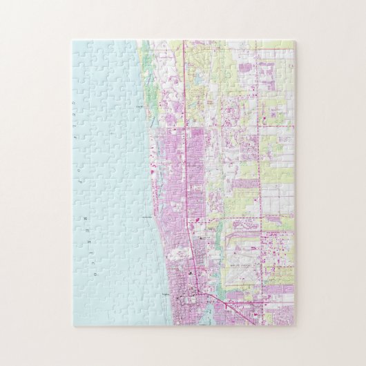 ナポリフロリダ(1958年)のヴィンテージの地図 ジグソーパズル (縦)