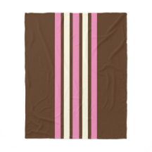 ナポリブランケット（ブラウン、ピンク&クリーム）