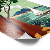 ナポリレトロ旅行ポスターイタリア フォトプリント            (角)