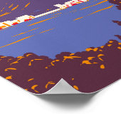 ナポリ山ヴェスビウストラベルアートヴィンテージ ポスター (角)