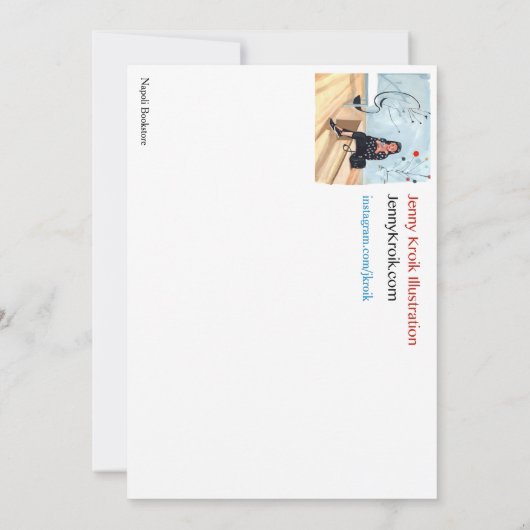 ナポリ書店 招待状 (裏面)