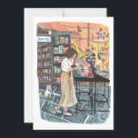 ナポリ書店 招待状<br><div class="desc">イタリアのナポリで本を閲覧する女性， Jenny Kroik</div>