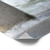 ナポリ桟橋の下で波を打ち砕く ポスター (角)