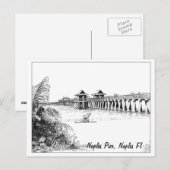 ナポリ桟橋、ナポリ島 ポストカード (正面/裏面)