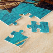 ナポリ港イタリア1800年代 ジグソーパズル (側面)