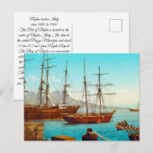 ナポリ港イタリア1800年代 ポストカード (正面/裏面)