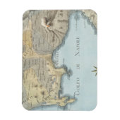 ナポリ湾と周辺地域の地図 マグネット (縦)