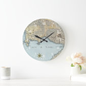 ナポリ湾と周辺地域の地図 ラージ壁時計 (ホーム)