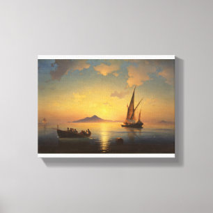 ナポリ湾イワンAivazovsky海の風景 キャンバスプリント