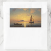 ナポリ湾イワンAivazovsky海の風景 長方形シール (バッグ)