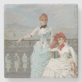 ナポリ美しいエレガントイタリアン(Young Women) ストーンコースター