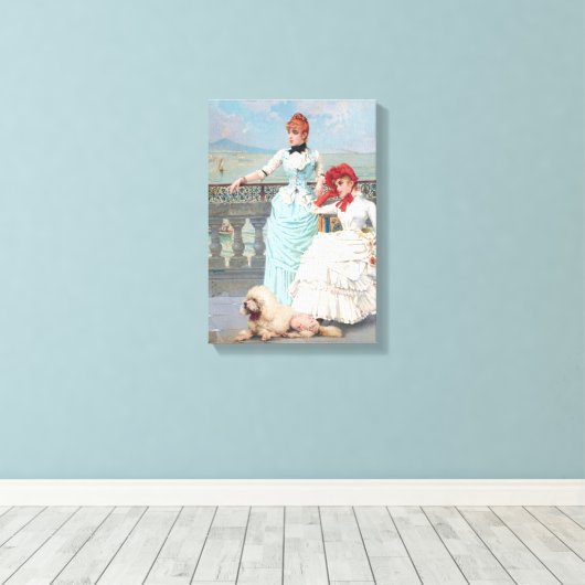 ナポリ美しいバイヴィットリオマッテオコルコス キャンバスプリント (インサイチュ (ウッドフロア))