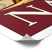 ナポリ要塞、イタリア、中世、ヴィンテージ旅行 ポスター (角)