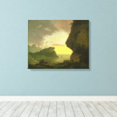 ナポリ近海の夕日、c.1785-90 キャンバスプリント (インサイチュ (ウッドフロア))