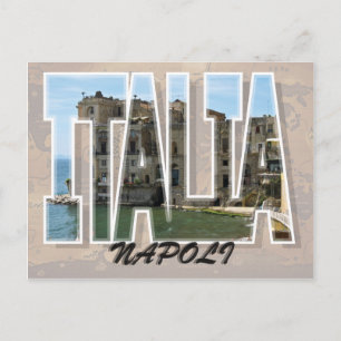 ナポリ,イタリアのはがき ポストカード
