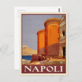 ナポリ,イタリアのヴィンテージ旅行はがき ポストカード (正面/裏面)