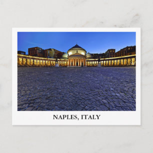 ナポリ、イタリアのPiazza del Plebiscito ポストカード
