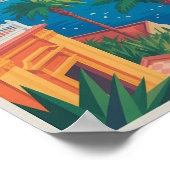 ナポリ イタリア イラスト トラベル アート ヴィンテージ ポスター (角)