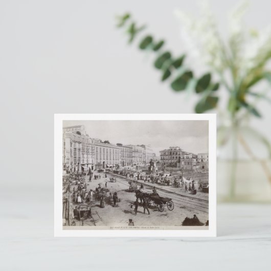 ナポリ,イタリア,ストラダディサンタルシアヴィンテージ ポストカード (スタンド正面)