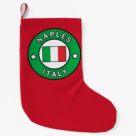 ナポリ・イタリア スモールクリスマスストッキング (正面)