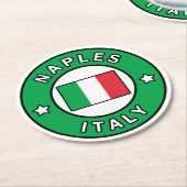 ナポリ・イタリア ラウンドペーパーコースター (アングル)
