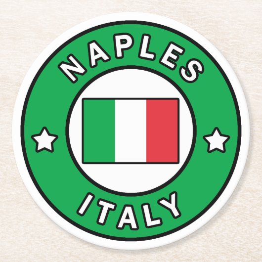 ナポリ・イタリア ラウンドペーパーコースター (正面)