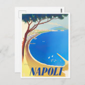 ナポリ・イタリア・ヴィンテージ旅行 ポストカード (正面/裏面)