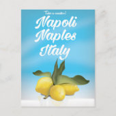 ナポリ,ナポリ,イタリアのレモンのヴィンテージ旅行ポスター ポストカード (正面)