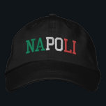 ナポリ"ナポリ"イタリア国旗の色グリーンホワイトレッド 刺繍入りキャップ<br><div class="desc">NAPOLI "ナポリイタリアン"市名はイタリア国旗の色の緑の白と黒の綿帽子に赤で刺繍された。イタリアの美しい国を崇拝する人に素晴らしい贈り物を!</div>