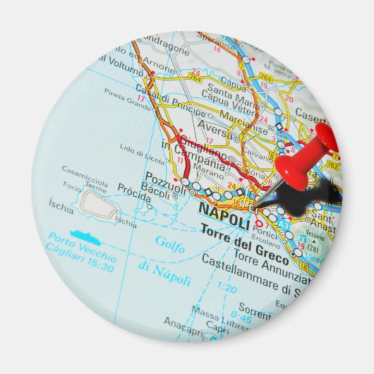 ナポリ（ナポリ），イタリア マグネット (正面)