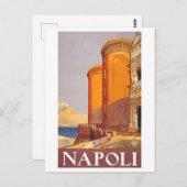 ナポリ（ナポリ）ヴィンテージ旅行ポスターポストカード ポストカード (正面/裏面)