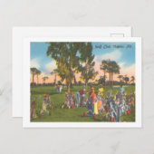 ナポリ，フロリダヴィンテージゴルフコース1940s ポストカード (正面/裏面)