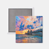 ナポリ、フロリダ名勝はがき マグネット (正面/裏面)