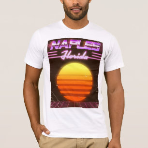 ナポリ・フロリダ1980s旅行ポスター tシャツ