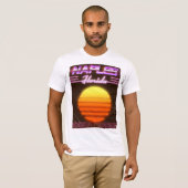 ナポリ・フロリダ1980s旅行ポスター tシャツ (正面フル)