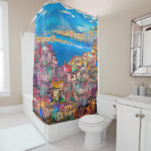 ナポリ，都市，イタリアン風景，モダン, シャワーカーテン (インサイチュ)