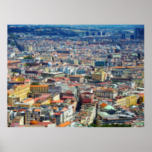 ナポリ/NAPOLI、イタリア-カラフルな都市景観 ポスター