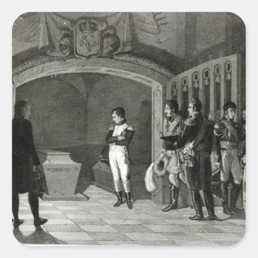 ナポレめい想オンの墓の前 スクエアシール (正面)